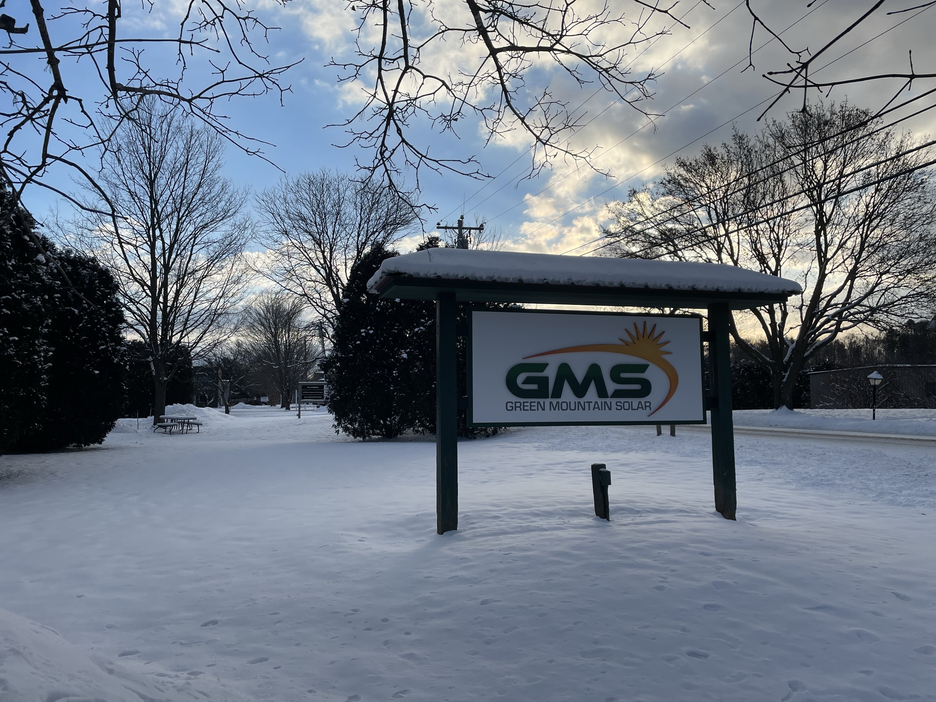 Green Mountain Solar in Winter